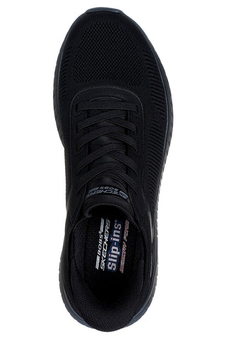 Črni mrežasti superge s tehnologijo Slip-ins Skechers BOBS Squad Chaos Solid Step