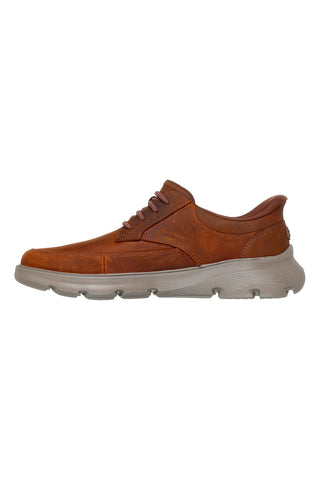 Usnjene čevlje z vezalkami iz tehničnega materiala s podplatom Arch Fit Skechers Garza Rowan
