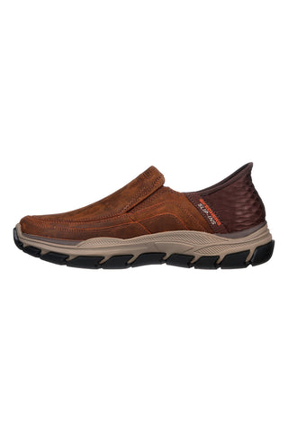 Rjavi usnjeni mokasini z Goodyear podplatom Skechers Respected Elgin