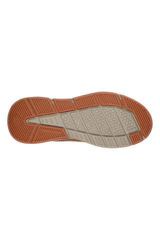 Rjava nepremočljiva usnjena obutev Skechers BENAGO HOMBRE