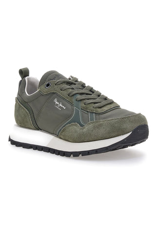 Zelene superge z usnjenimi vstavki Pepe Jeans PMS400001