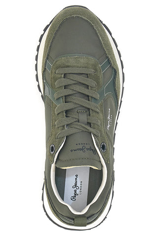Zelene superge z usnjenimi vstavki Pepe Jeans PMS400001