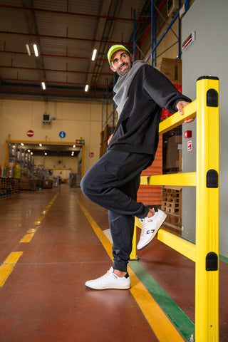 Bele usnjene superge s črnimi detajli Pittarello Plus Aurelius Made in Italy