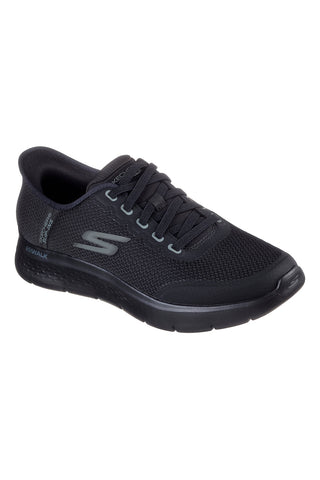 Črni slip-on superge iz mrežastega materiala z Air Cooled Memory Foam Skechers Go Walk Flex Netro