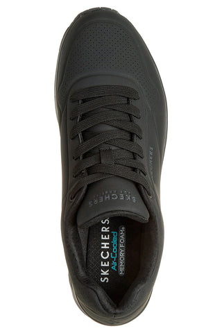 Črni čevlji z vidnim zračnim blazinico in Memory Foam Skechers UNO STAND ON AIR