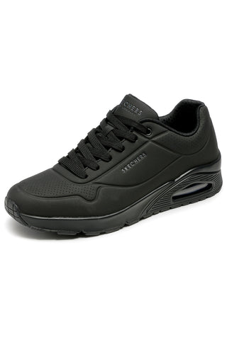 Črni čevlji z vidnim zračnim blazinico in Memory Foam Skechers UNO STAND ON AIR