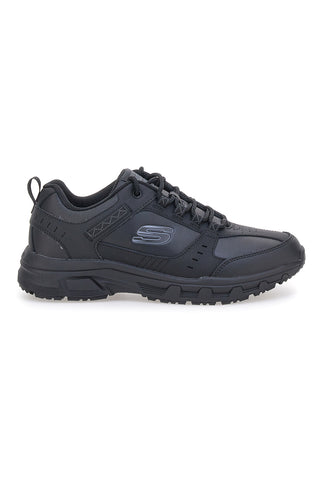 Črni usnjeni čevlji za prosti čas z Memory Foam Skechers Oak Canyon Redwick