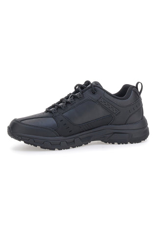 Črni usnjeni čevlji za prosti čas z Memory Foam Skechers Oak Canyon Redwick