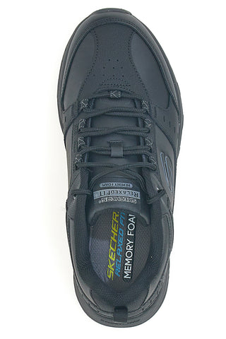 Črni usnjeni čevlji za prosti čas z Memory Foam Skechers Oak Canyon Redwick