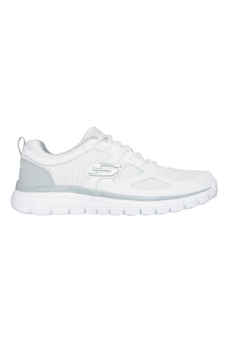 Bele usnjene in mrežaste superge z vložkom iz spominske pene Skechers Burns Agoura za moške