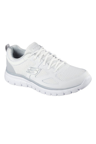 Bele usnjene in mrežaste superge z vložkom iz spominske pene Skechers Burns Agoura za moške