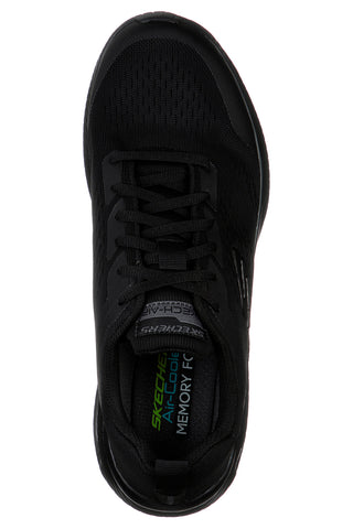 Črni čevlji iz mrežastega materiala z Air Cooled Memory Foam Skechers Dyna-Air Pelland