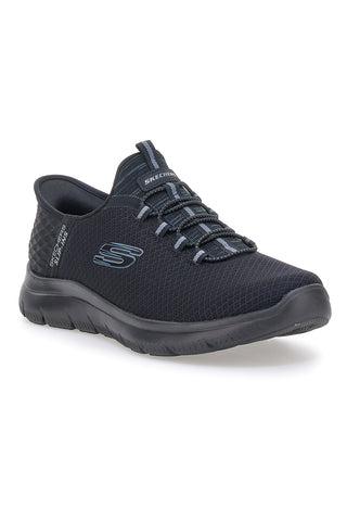 Mornarske čevlje Slip-ins iz mrežastega materiala z Air-Cooled Memory Foam Skechers Summits High Range Wide Fit