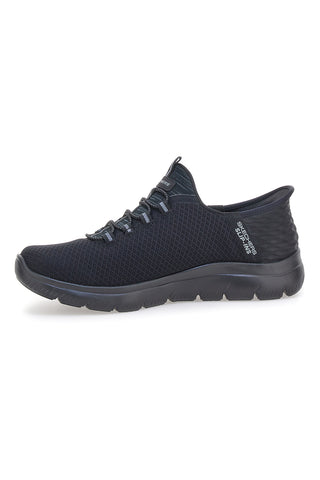 Mornarske čevlje Slip-ins iz mrežastega materiala z Air-Cooled Memory Foam Skechers Summits High Range Wide Fit