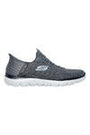 Sive antracitne slip-on superge z vložkom iz spominske pene Skechers Summits Key Pace za moške