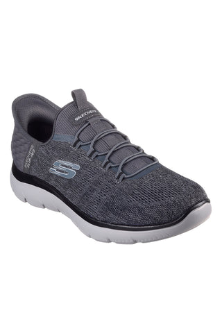 Sive antracitne slip-on superge z vložkom iz spominske pene Skechers Summits Key Pace za moške