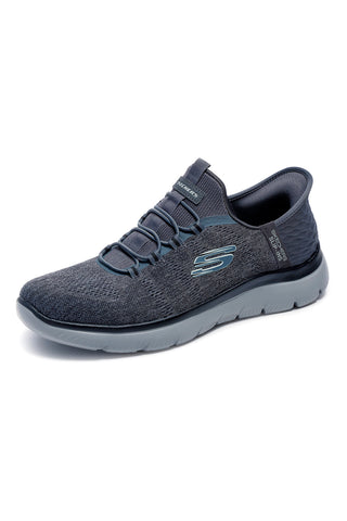 Sive antracitne slip-on superge z vložkom iz spominske pene Skechers Summits Key Pace za moške