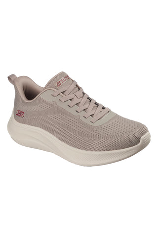 Taupe športne pletene superge s spominsko peno Skechers Bobs Moda Flex