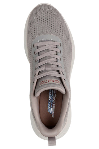 Taupe športne pletene superge s spominsko peno Skechers Bobs Moda Flex