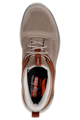 Taupe superge s podporo loka Skechers Arch Fit Crosser Emeric