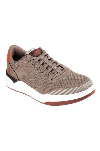 Taupe pletene superge z zračno hlajeno spominsko peno Skechers Corliss Dorset