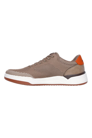 Taupe pletene superge z zračno hlajeno spominsko peno Skechers Corliss Dorset
