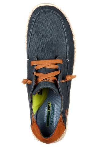 Modri mokasini Relaxed Fit s spominsko peno Skechers Melson Planon