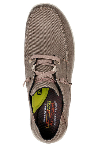Classic Fit rjavi mokasini s spominsko peno Skechers Melson Volgo