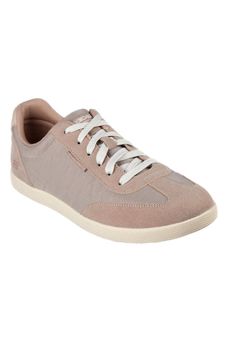 Taupe nizke športne copate s čipkami Skechers Placer Vinson