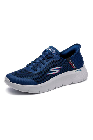 Modri slip-in superge z blaženjem Skechers Go Walk Flex Hands Up