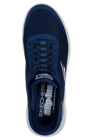 Modri slip-in superge z blaženjem Skechers Go Walk Flex Hands Up