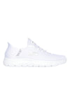 Bele slip-on superge iz mrežastega materiala z Air Cooled Memory Foam Skechers Summits High Range