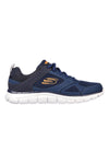 Modre mrežaste športne copate Skechers Track Syntac z vezalkami