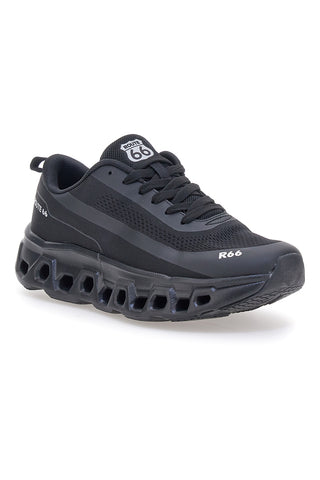 Scarpe da ginnastica nere con suola forata Route 66 RO52805D