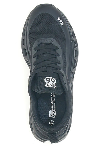 Scarpe da ginnastica nere con suola forata Route 66 RO52805D