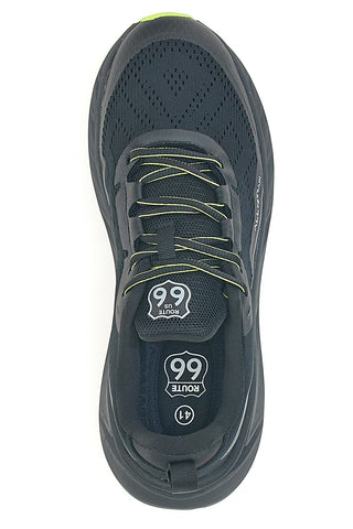 Črne superge z limetinimi detajli Route 66 RO51038D