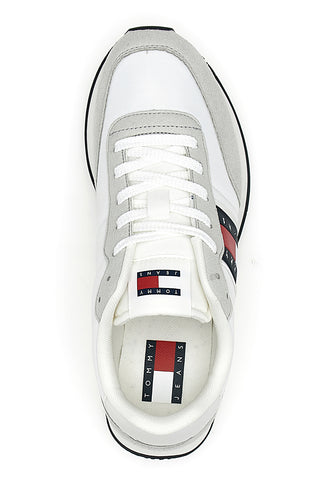 Bele in sive športne copate z odstranljivim vložkom Tommy jeans Tjm Class Runner