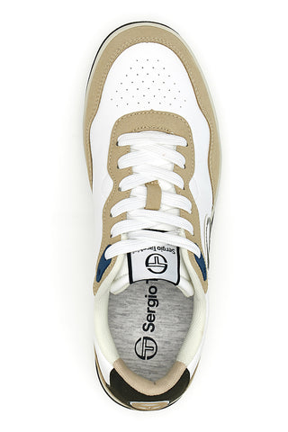 Bele in bež superge s stranskim logotipom Sergio tacchini STM614205