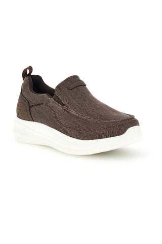 Rjavi mokasini iz svetle tkanine Jerpoint PK6130A