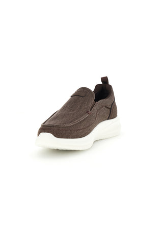 Rjavi mokasini iz svetle tkanine Jerpoint PK6130A