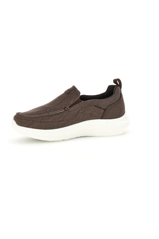 Rjavi mokasini iz svetle tkanine Jerpoint PK6130A
