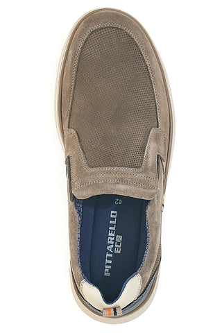Mokasini Slip on taupe z vložki iz blaga Pittarello Eco 26111012
