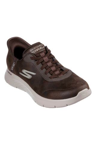 Scarpe da camminata marroni Slip-Ins Skechers Go Walk Flex Smooth Motion
