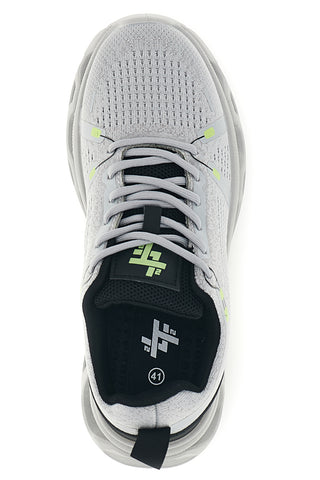 Sneakers Grigie in Tessuto con Dettagli Fluo 2t2l B009