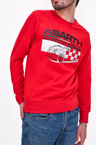 Lahka rdeča majica z kapuco Abarth AH23SS281