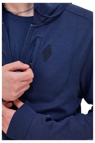 Svetr z zadrgo Skechers GoKnit Pique Fit Navy