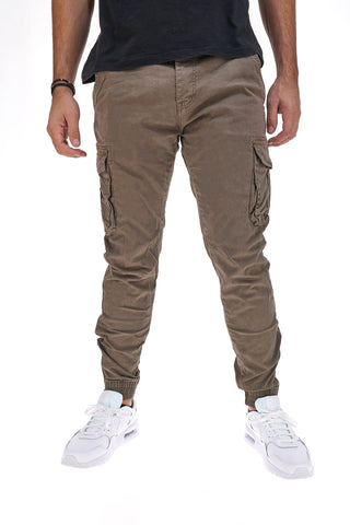 Hlače Cargo z manšetami Khaki Boardman 2750