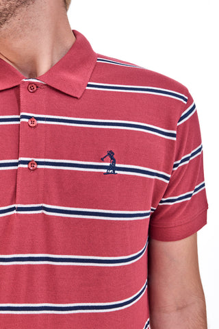 Polo majica z rdečimi črtami US Golf Club 1351