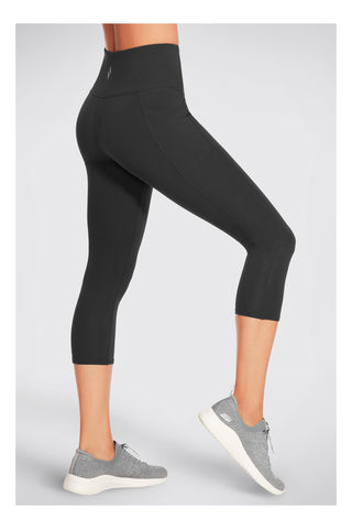 Črne legice Skechers Gowalk Hw Midcalf Legging II