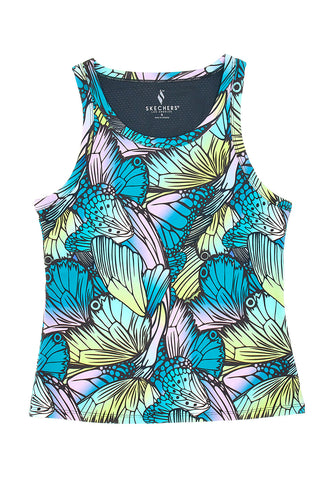 Top večbarvna majica Skechers Shelf Bra Tank